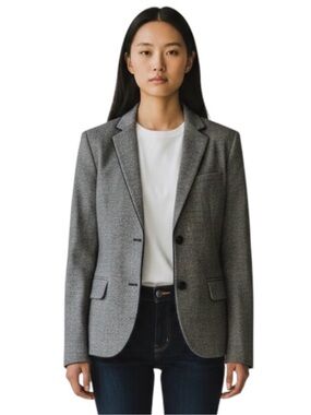Gap The Academy Blazer Women’s Sz 8 Gray Blue School Uniform Academia Preppy